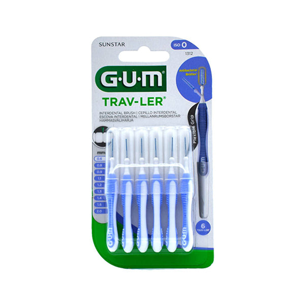 Trav-Ler Reusable Interdental Brush Purple 0.6Mm 6Pcs