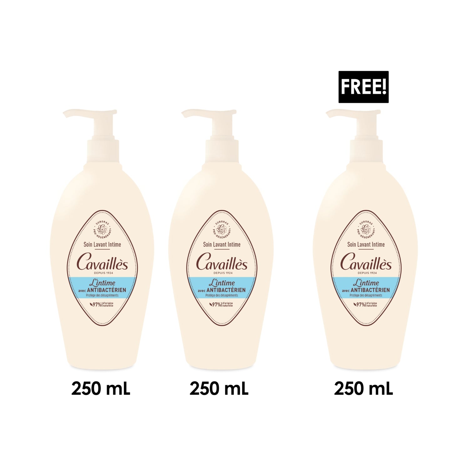 3 x Antibacterial Intimate Cleansing Care 250 ML