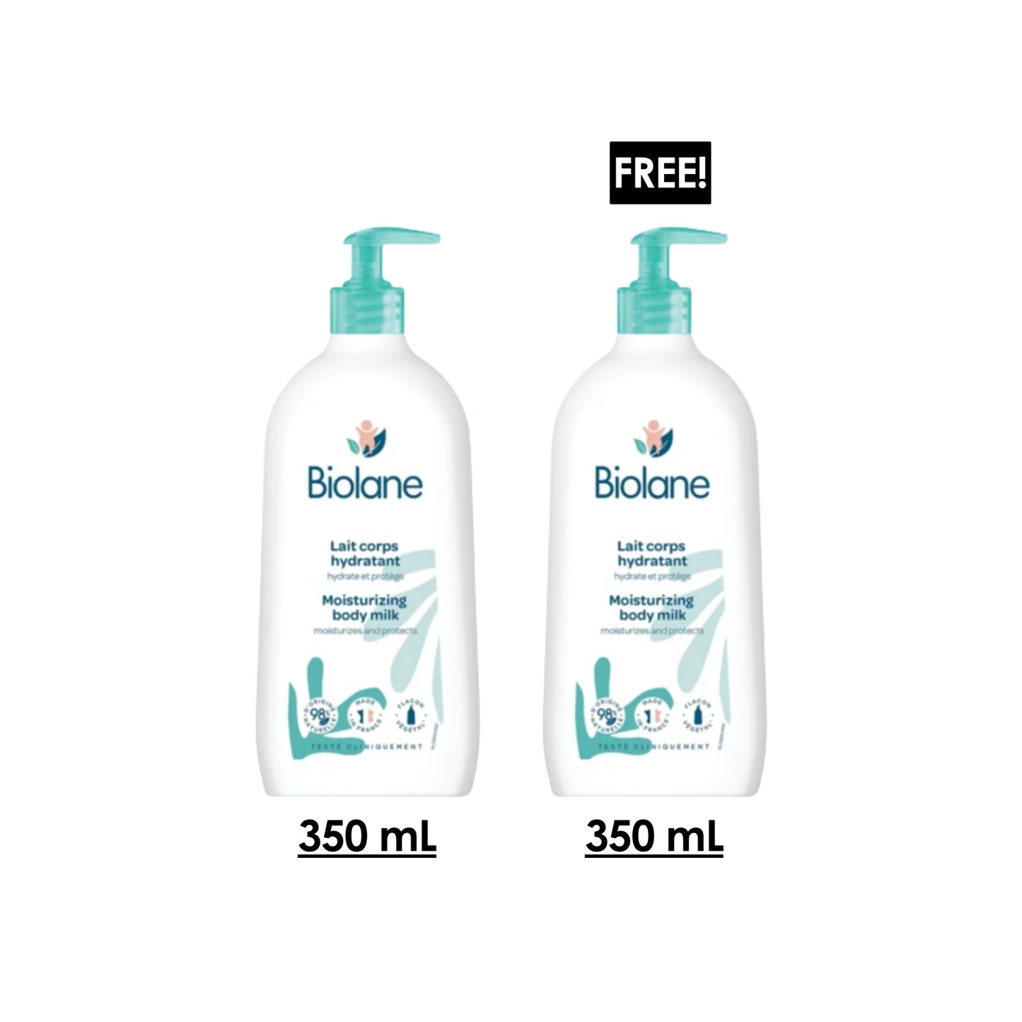 2 x Moisturizing Body Milk 350mL