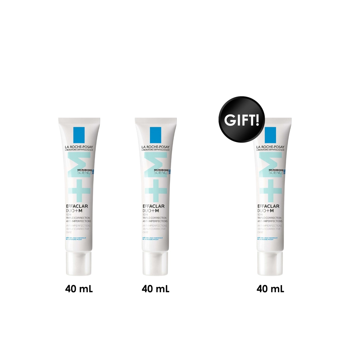 3 x Effaclar DUO+M Anti-Imperfections Triple Corrective Care