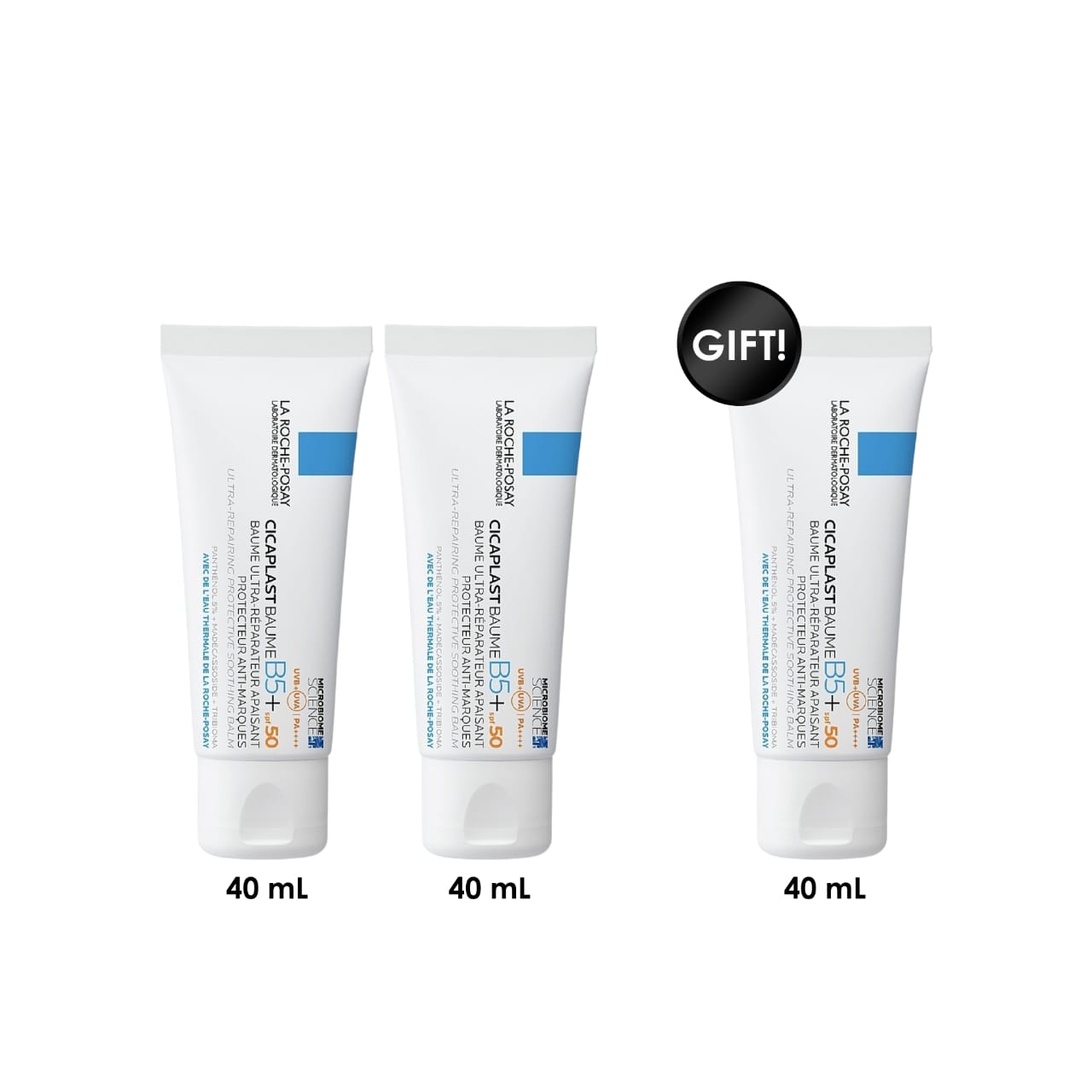 3 x Cicaplaste Baume B5 SPF50+ 40mL