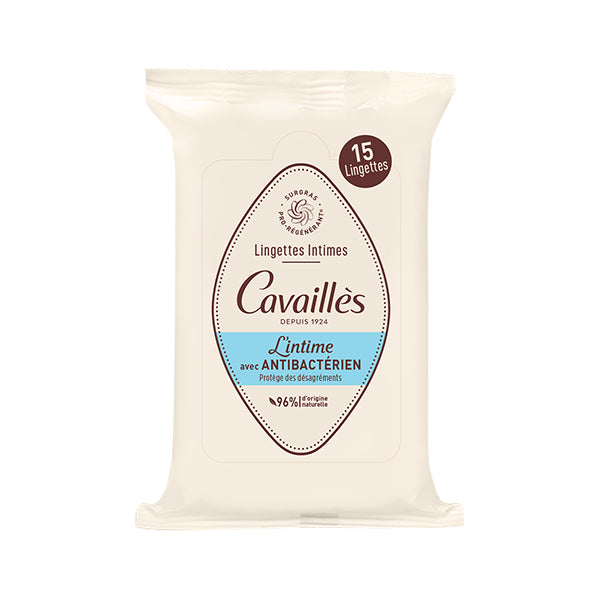 Intimate Wipes with Antibacterial Agent - Daily Use - 15 Wipes