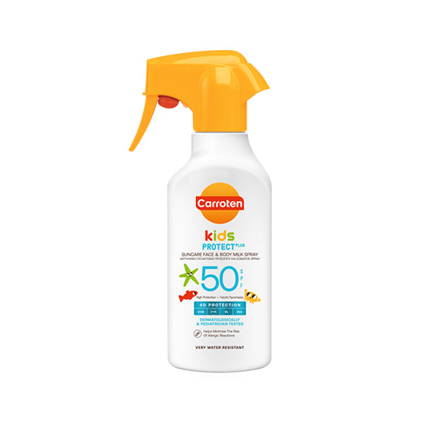 Kids Protect Plus Suncare Face & Body Milk Spray 4D Protection SPF50, 270 ML