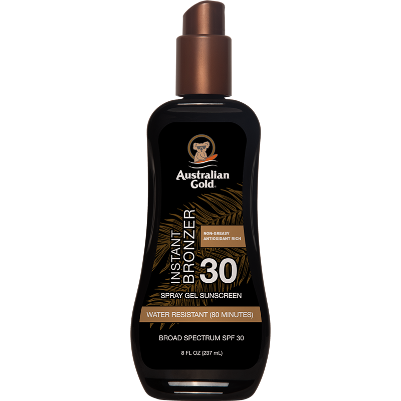 Instant Bronzer Spray Gel Sunscreen SPF 30 Water Resistant 237 ML