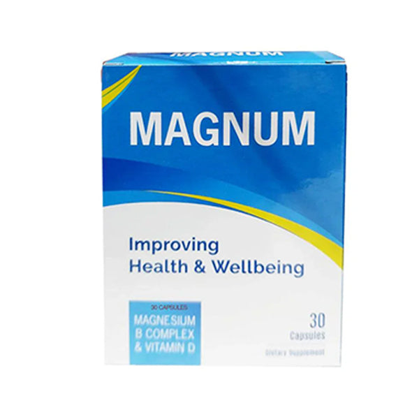 Magnum Magnesium B Complex & Vit D - 30 Capsules
