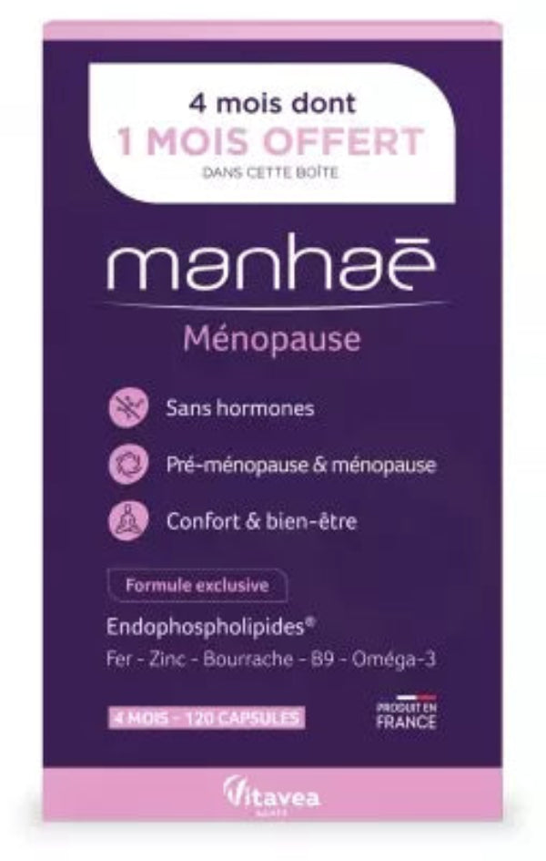 Manhaé Menopause 120 Capsules of which 1 Month Free