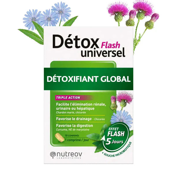 Detox Flash Universel Detoxifiant Global 10 Capsules