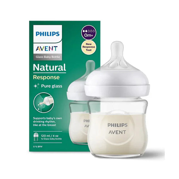 Natural Glass Feeding Bottle 120 ML - Single Pack