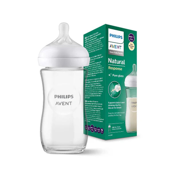 Natural Glass Feeding Bottle 240 ML - Single Pack