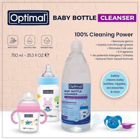 Optimal 0m+ Baby Bottle Cleanser Fragrance Free 750ml