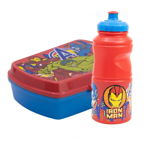 Stor 2Pcs (Bottle 380 ML + Sandwich Box) Avengers