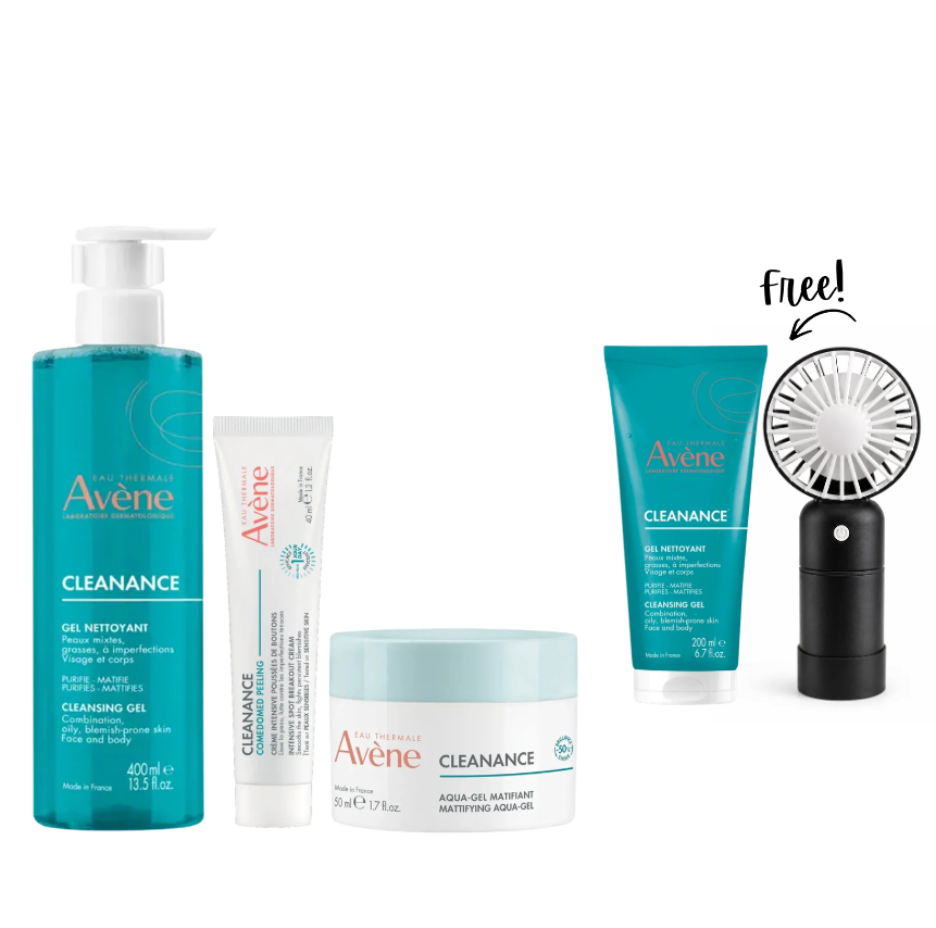 Cleanance Acne Routine Bundle + Free Mini Fan