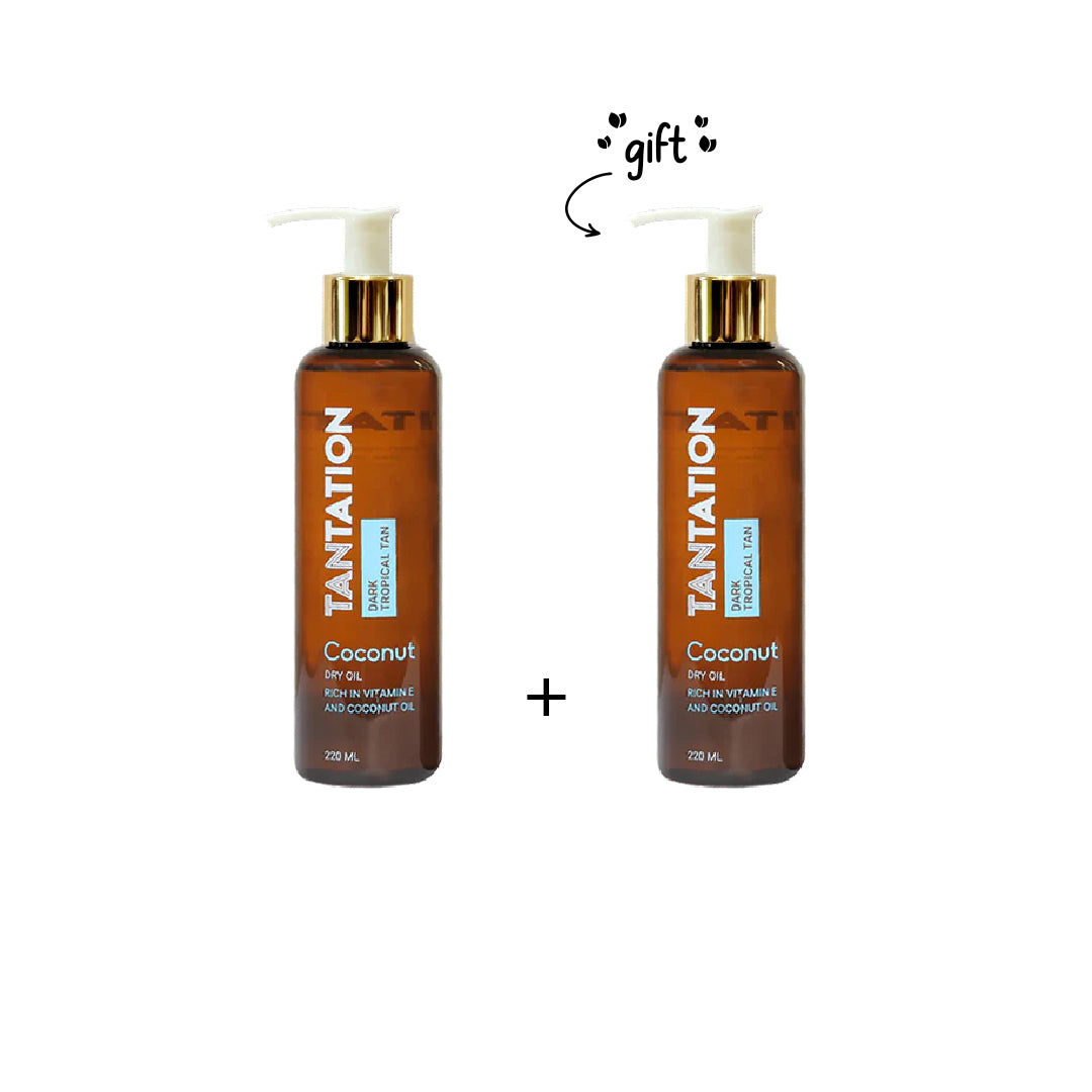 2 x Coconut Dark Tropical Tan Dry Oil 220 ML at 50% OFF