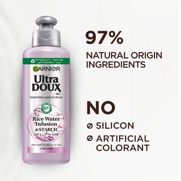 Ultra Doux Rice Water Infusion & Starch, Leave In Cream, for Long Hair 200 ML