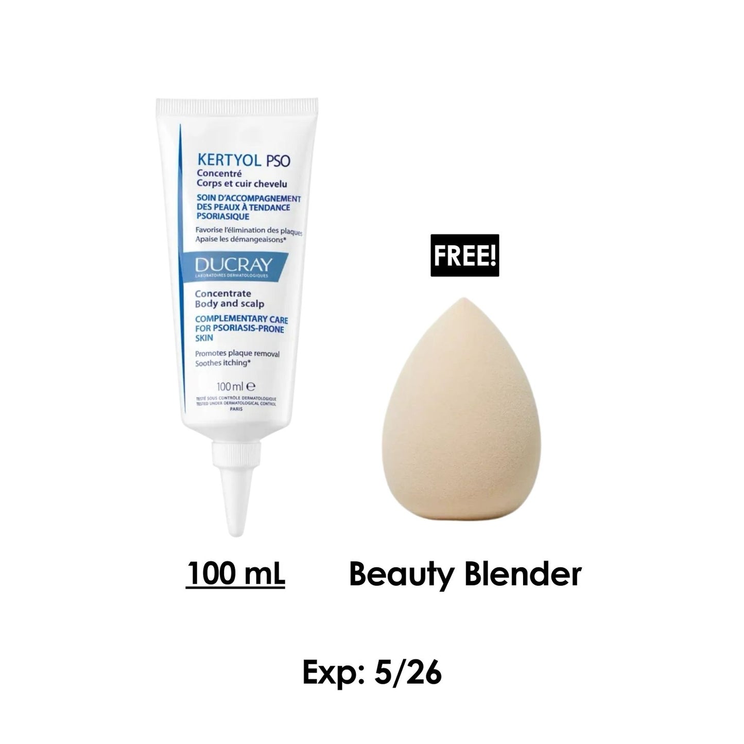 Kertyol PSO Concentrate - Body and Scalp + Free Beauty Blender