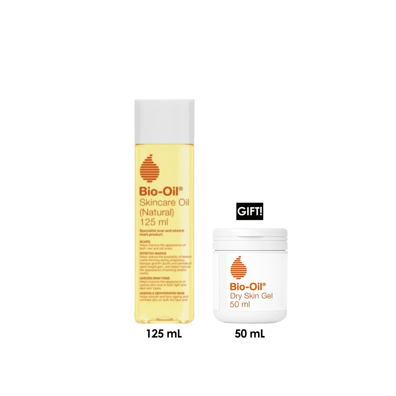 Skin Care Oil (Natural) 125ml + Free Gift Dry Skin Gel 50ml