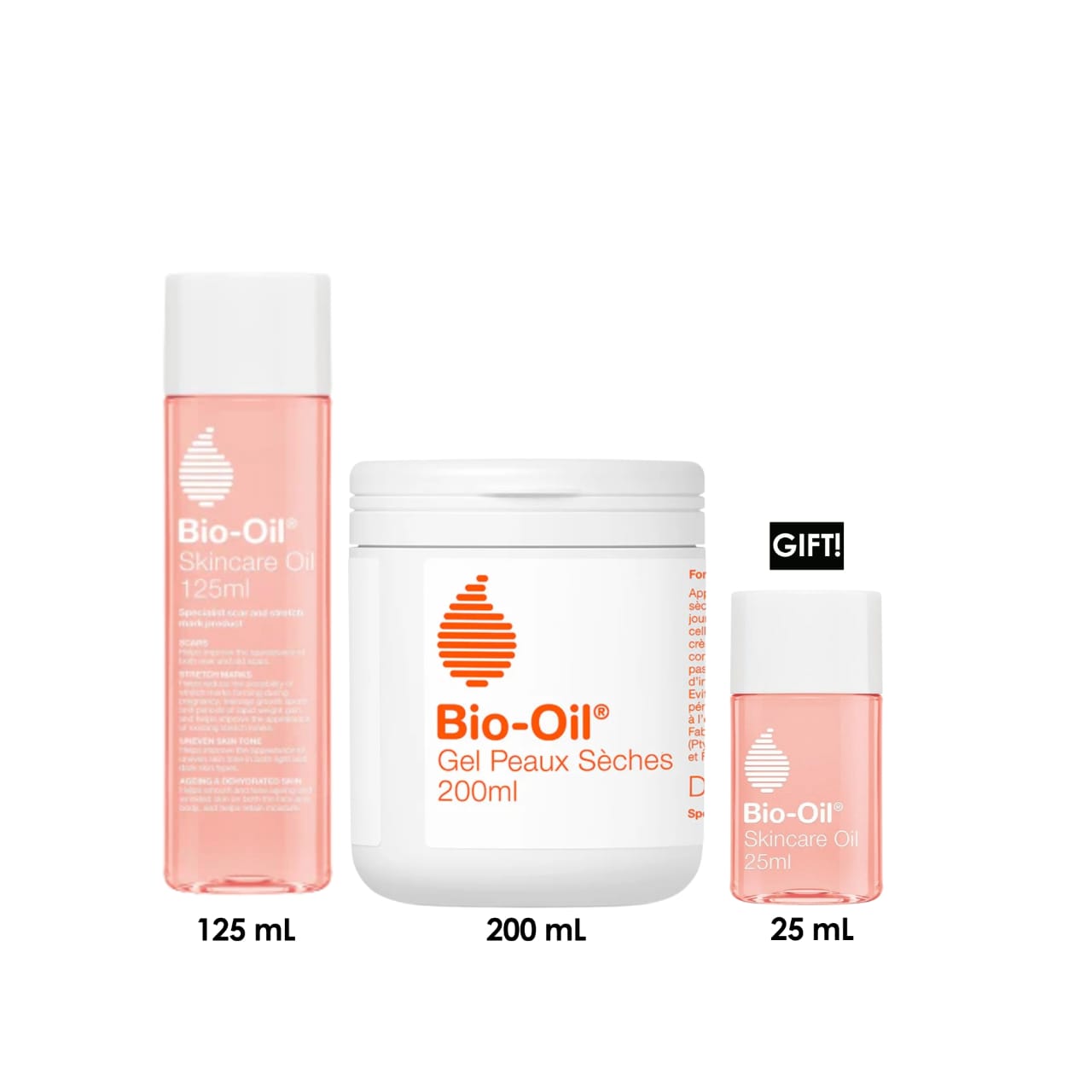 Dry Skin Gel 200ml + Skincare Oil 125ml + Free Gift Skincare Oil 25ml