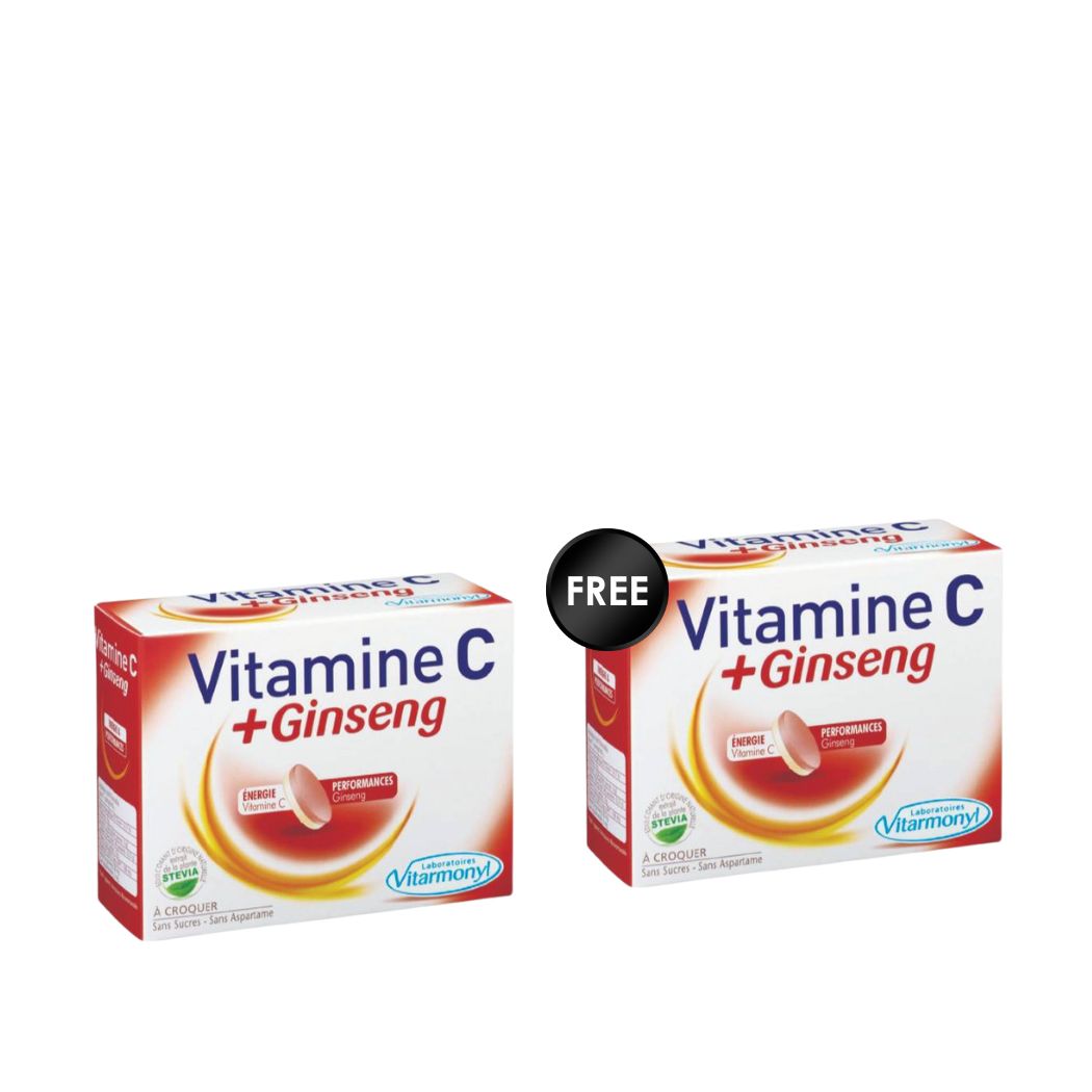 2x Vitamin C Plus Ginseng 24 Chewable Tablets