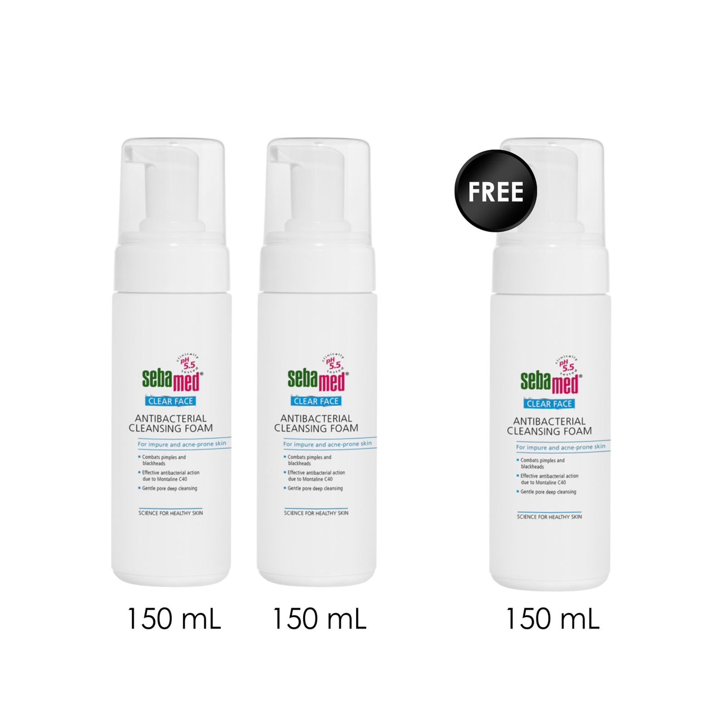 3x Antibacterial Cleansing Foam