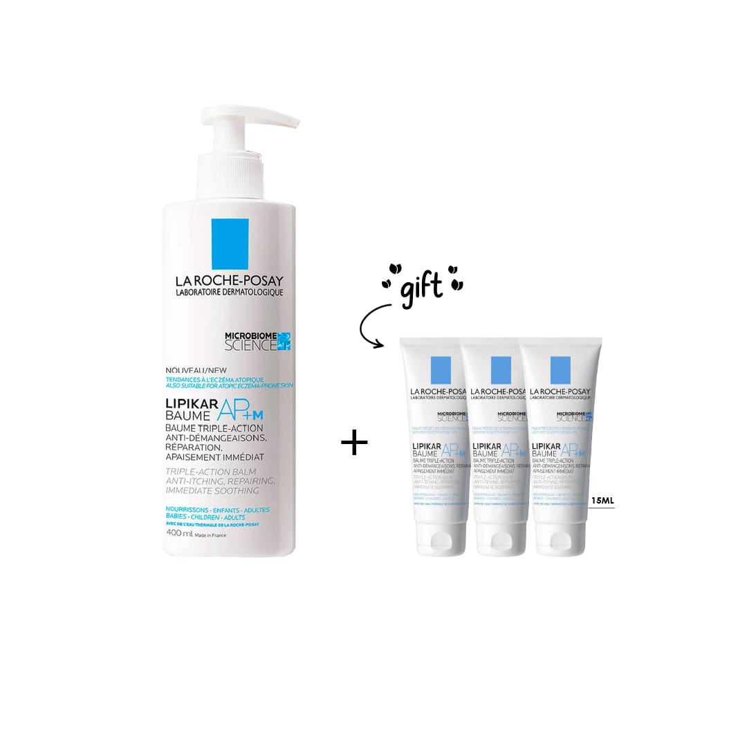 Lipikar Baume Ap+M Moisturizing for Dry and Eczema-Prone Skin + Free Lipikar Baume AP+M 15 ML