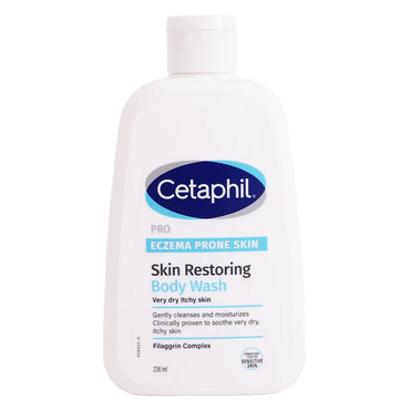 Cetaphil PRO Eczema-Prone Skin Restoring Body Wash 236ml exact regional bottle