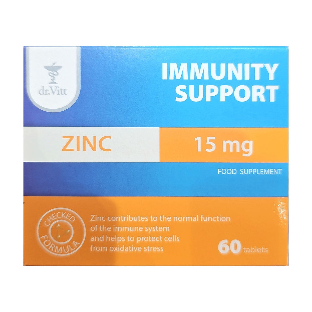 dr.Vitt Immunity Support Zinc 15mg 60 tablets exact original carton