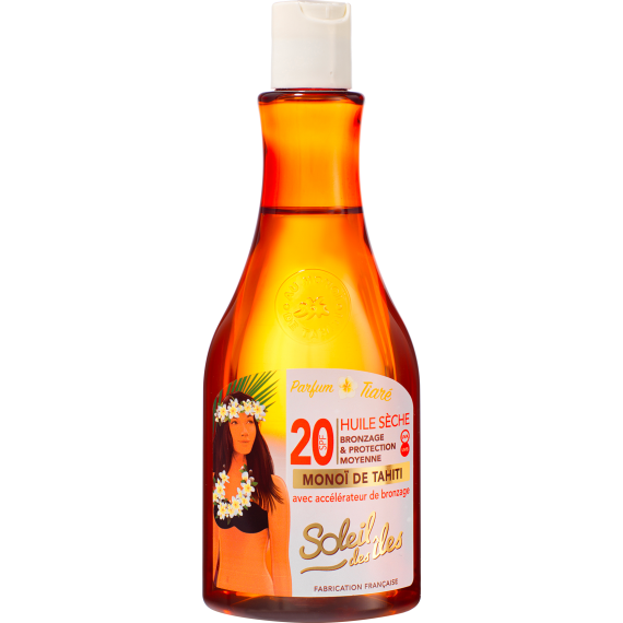 Huile Sèche Enrichie Au Monoï De Tahiti Parfum Tiaré Spf 20 150 Ml
