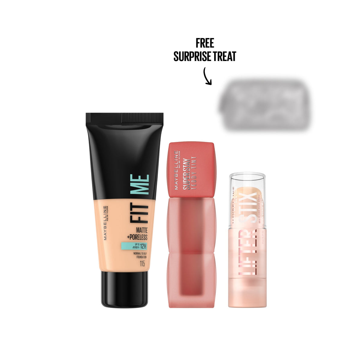 Maybelline Glamoween Full Face – Lifter Stix + Fit Me Foundation + Teddy Tint + Secret GWP supplied promotional artwork
