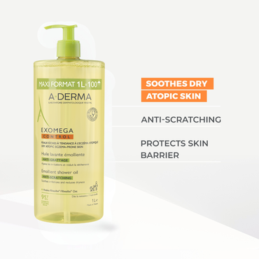 Exomega Control Emollient anti-scratch soothing & cleansing oil for eczema-prone skin 1L