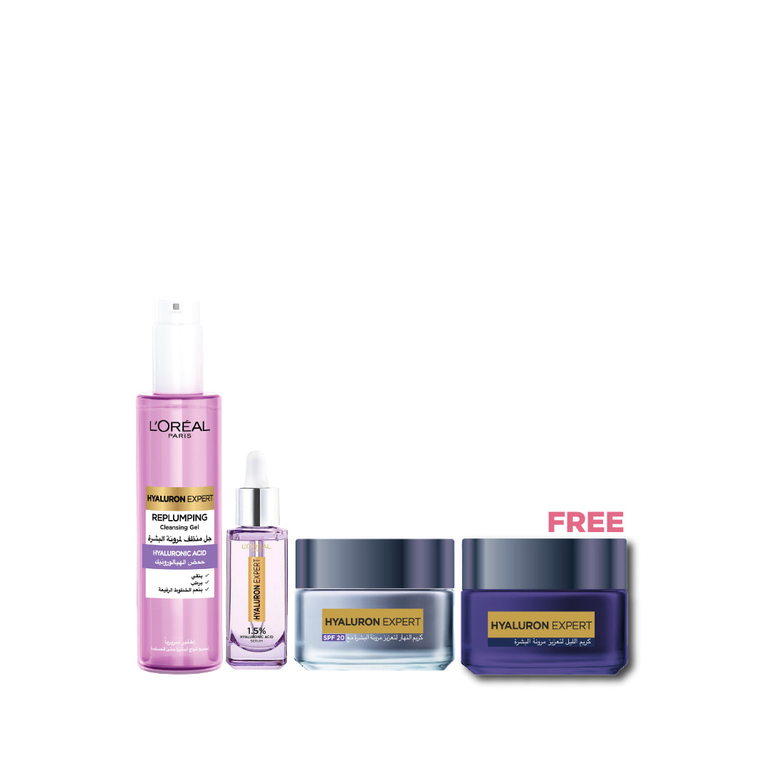 Hyaluron Expert Full Ritual: Cleanser + Face Serum + Day Cream + FREE Night Cream