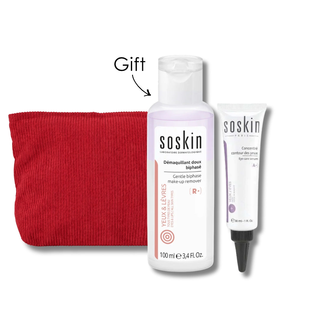 Eye Care Serum + Free Gentle Bi-Phase Make-Up Remover 100 ML + Free Red Pouch