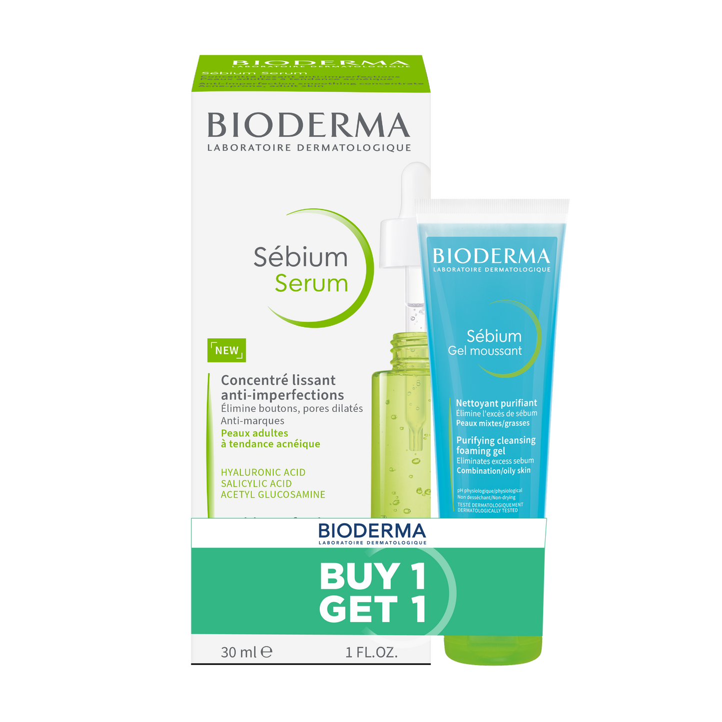 Buy One Sebium Serum Anti Imperfection 30 Ml Get One Sebium Purifying Cleansing Gel 45 ML