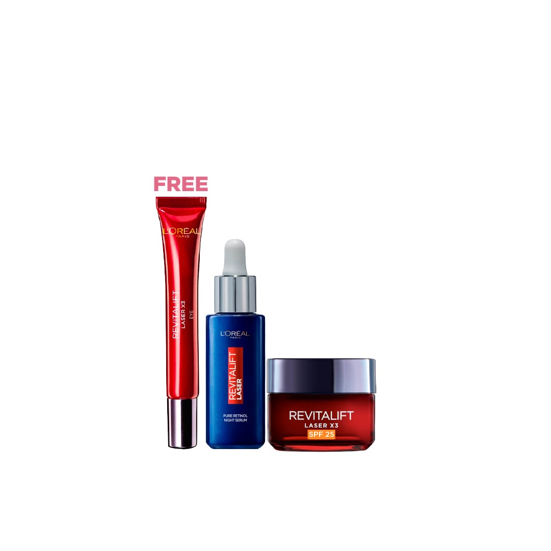 Revitalift Laser Anti-Aging Ritual: Serum + Day Cream + FREE Eye Contour