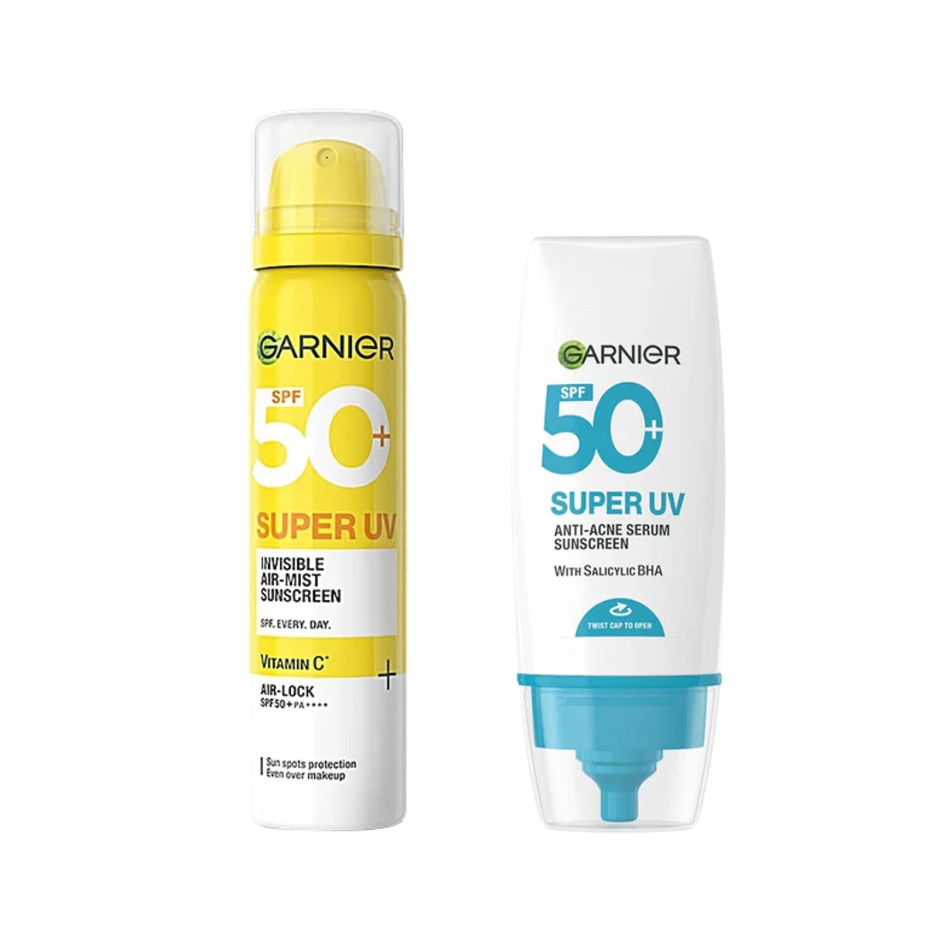 Super UV Duo: 30mL SPF50+ BHA serum & 75mL SPF50+ Invisible Air Spray
