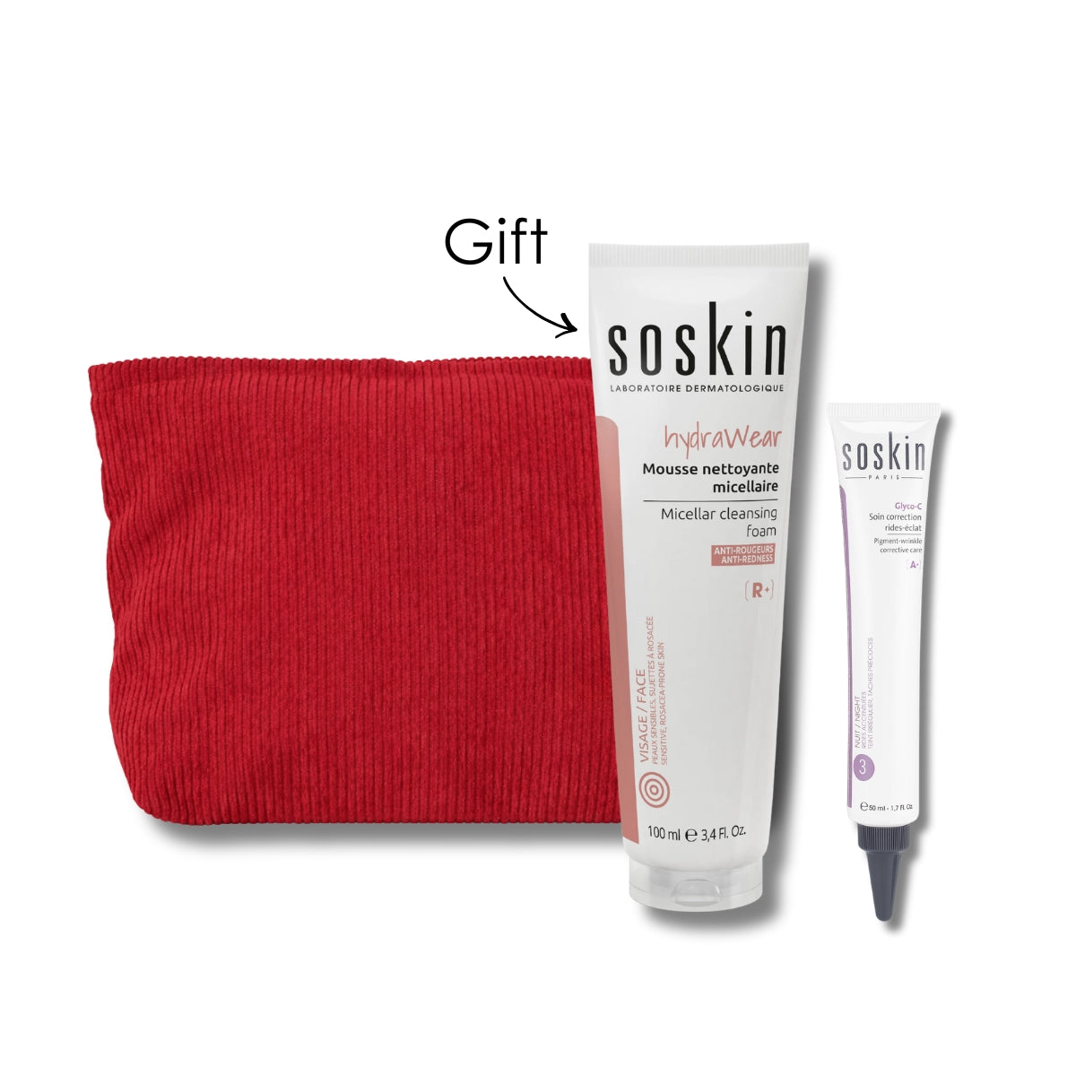 Glyco-C Pigment-wrinkle Corrective Care 30mL + Free Micellar Cleansing Foam 100 Ml + Free Red Pouch