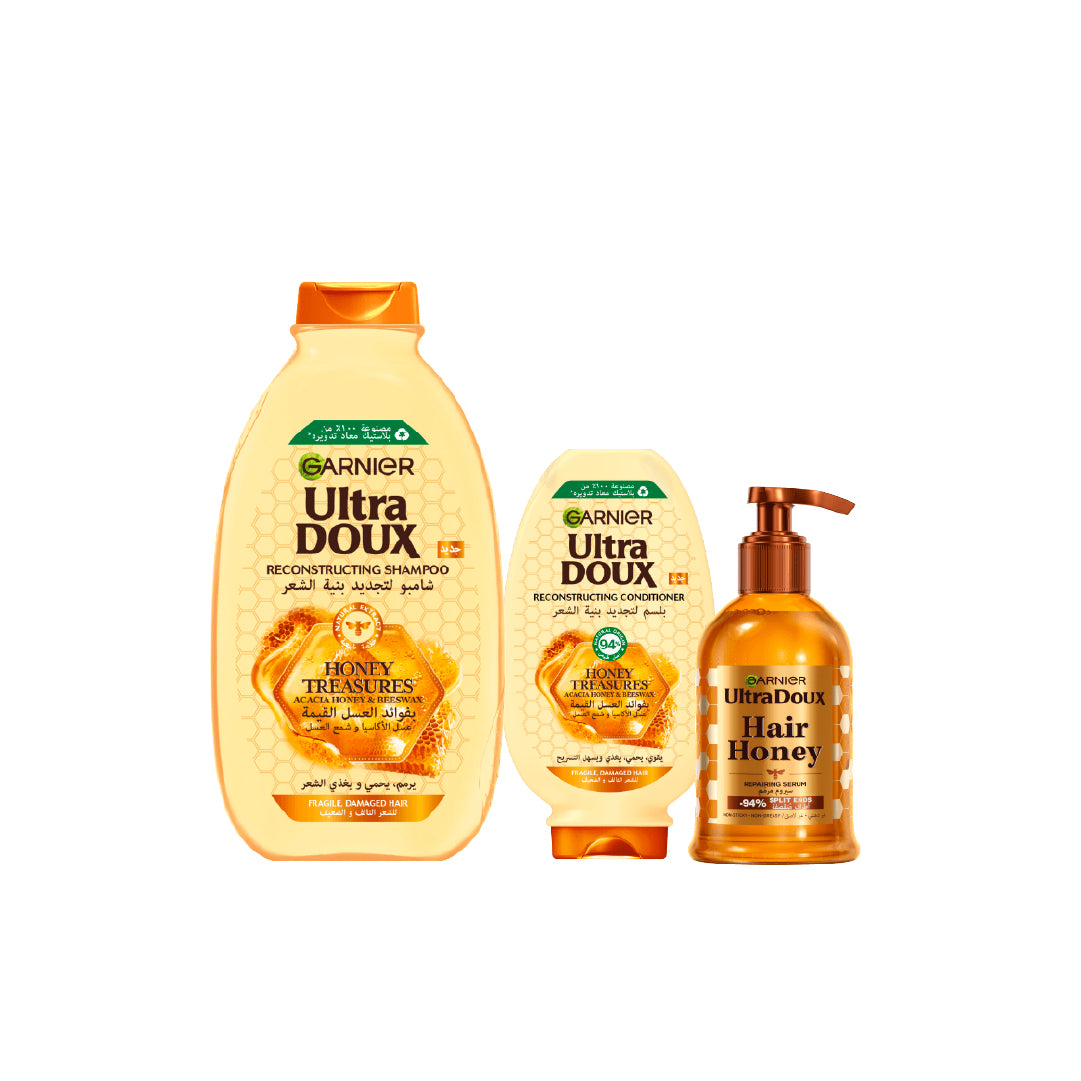 Ultra Doux Honey Treasures Shampoo + Conditioner + Repairing Serum 115 ML
