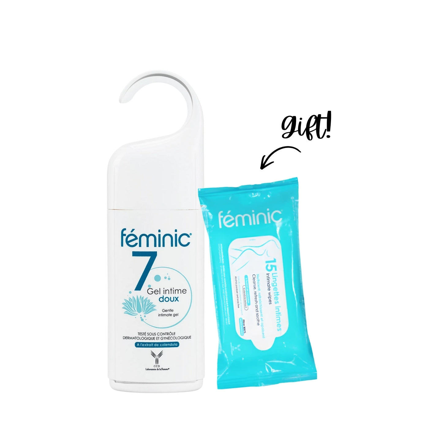 Feminic 7 Gentle Intimate Gel 200 ML + Free Intimate Wipes