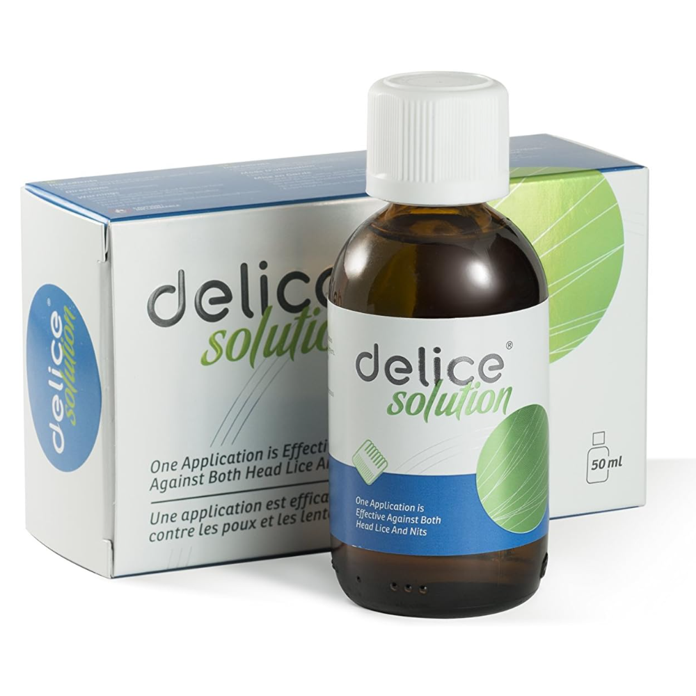 Délice Anti-Lice Solution 50ml bottle and box