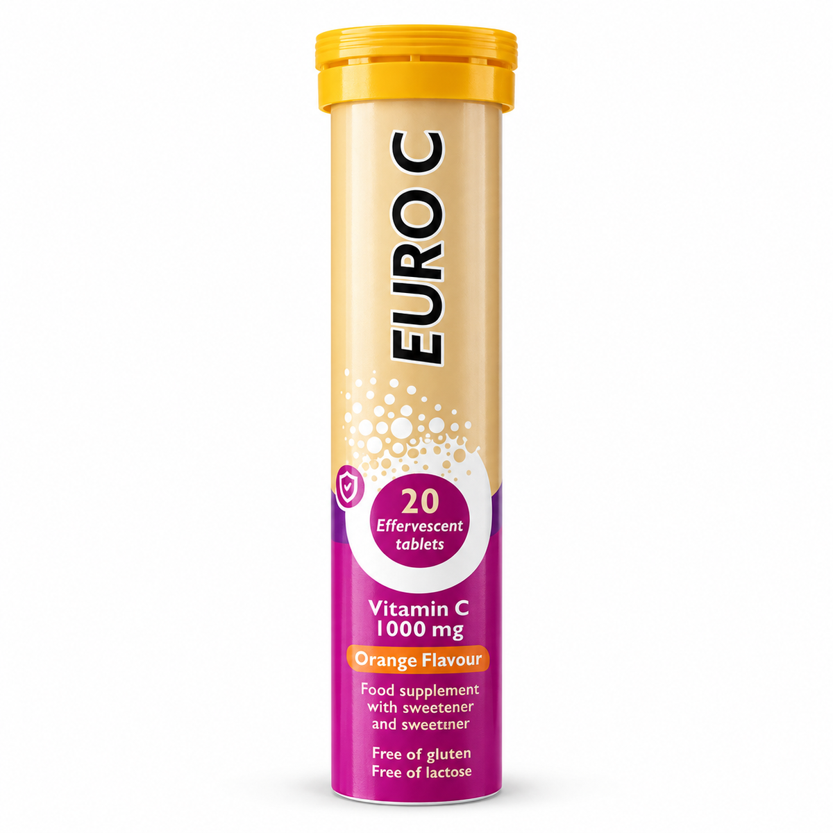 EURO C Vitamin C 1000mg Orange – 20 Effervescent Tablets — approved hero illustration