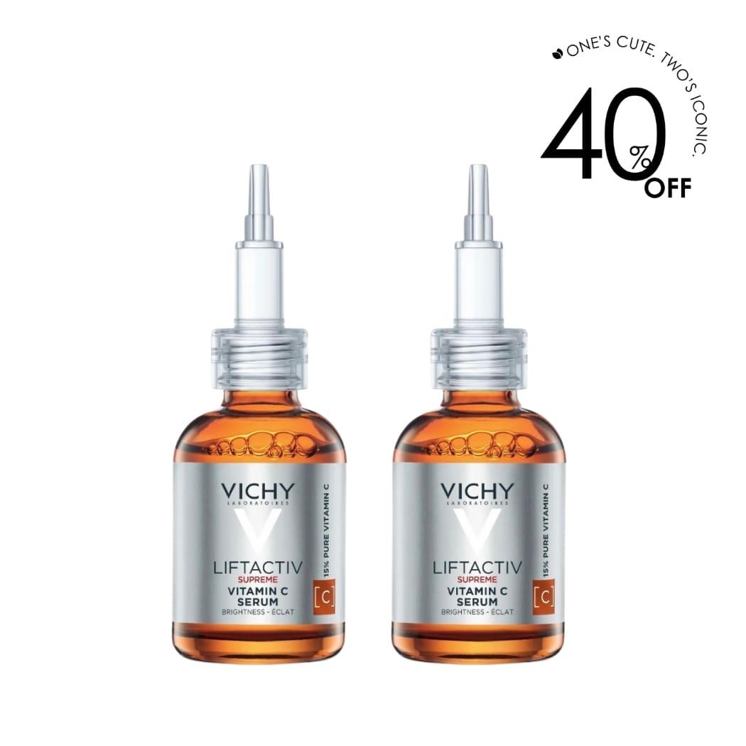 2 x Vichy Liftactiv Vitamin C Brightening Skin Corrector Serum 20 ML