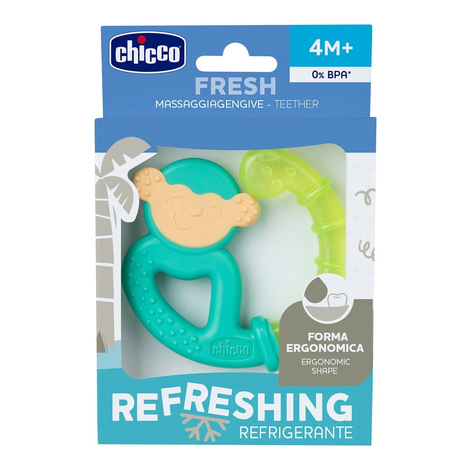 Teether 4M+ Ergonomic Shape Refreshing Monkey