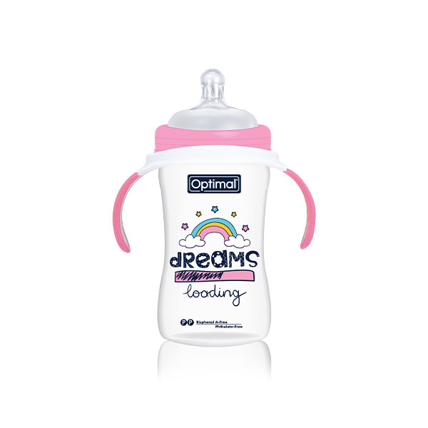 Extra Wide Neck Feeding Bottle With Handle 240 ML