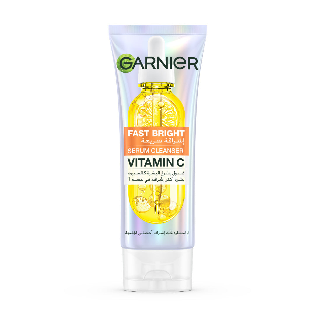 Garnier Fast Bright Serum Cleanser - Dual Action Foam Cleanser - 100 ml