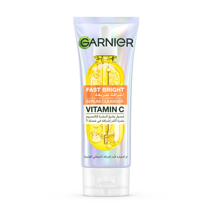 Garnier Fast Bright Serum Cleanser - Dual Action Foam Cleanser - 100 ml