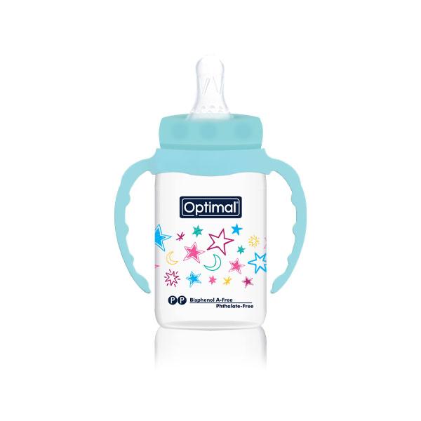 Narrow Neck Feeding Bottle With Handle 140 ML