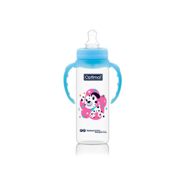 Narrow Neck Orthodontic Feeding Bottle With Handle 240 ML