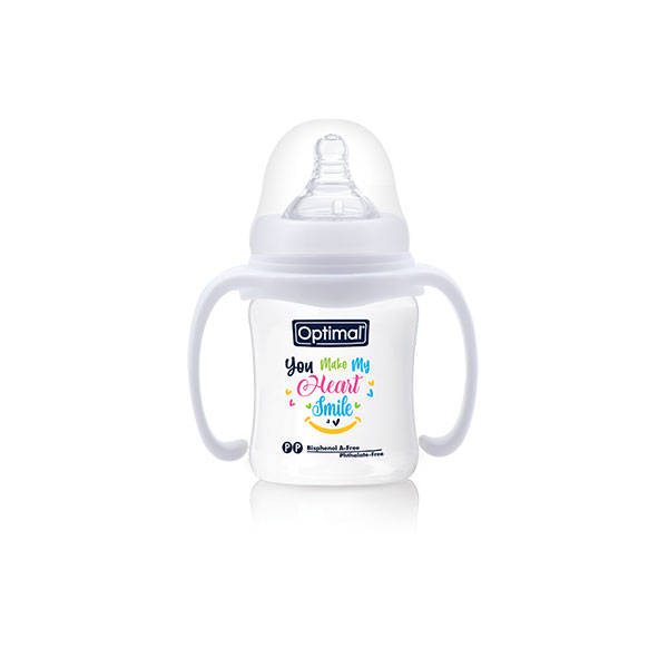 Wide Neck Feeding Bottle With Handle 180 ML