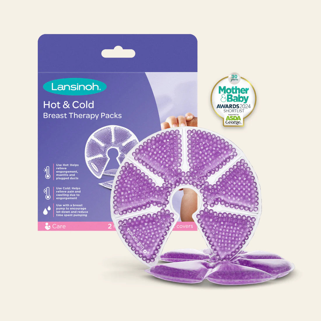 Hot & Cold Breast Therapy Packs 2 Reusable Packs