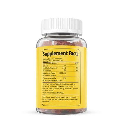 Immune System Support Gummies with 2% Thymoquinone - 60 Gummies