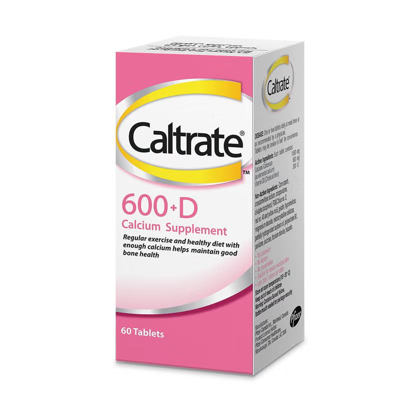 Caltrate 600 + D Calcium Supplement 60 Tablets
